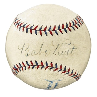 Babe Ruth and Lou Gehrig Signed Baseball   